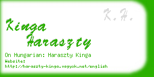 kinga haraszty business card